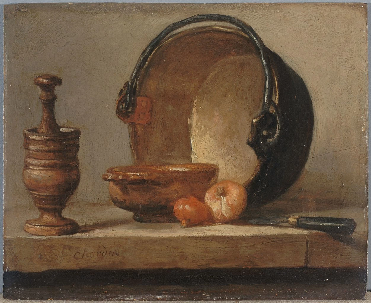 Jean Siméon Chardin - Natura morta con calderone di rame, Musée Cognacq, Jay